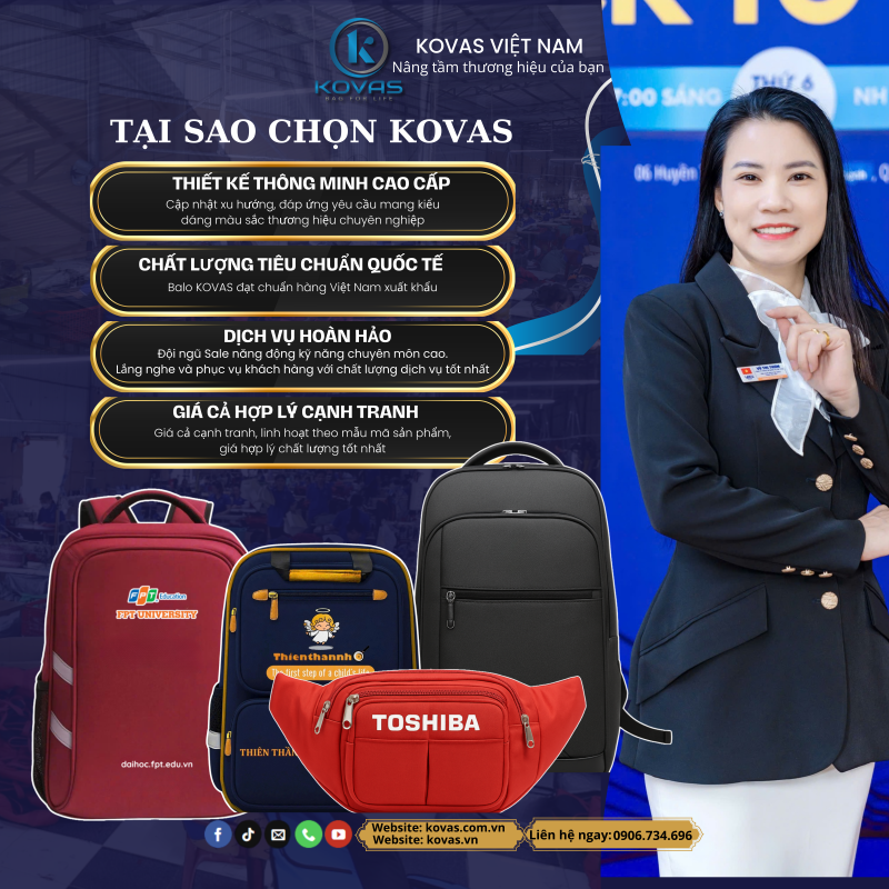 Balo chất lượng in logo làm quà tặng tại đâu ở Bình Chánh?