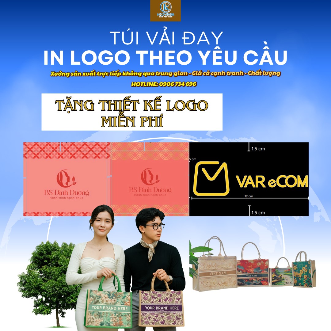 Túi vải đay in theo yêu cầu