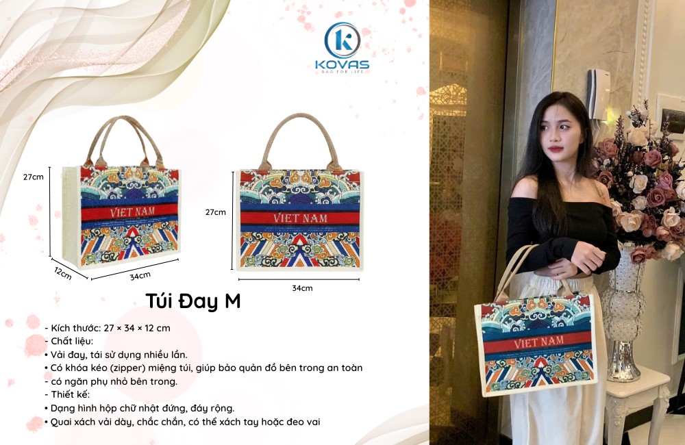 túi vải đay đựng đồ trang điểm