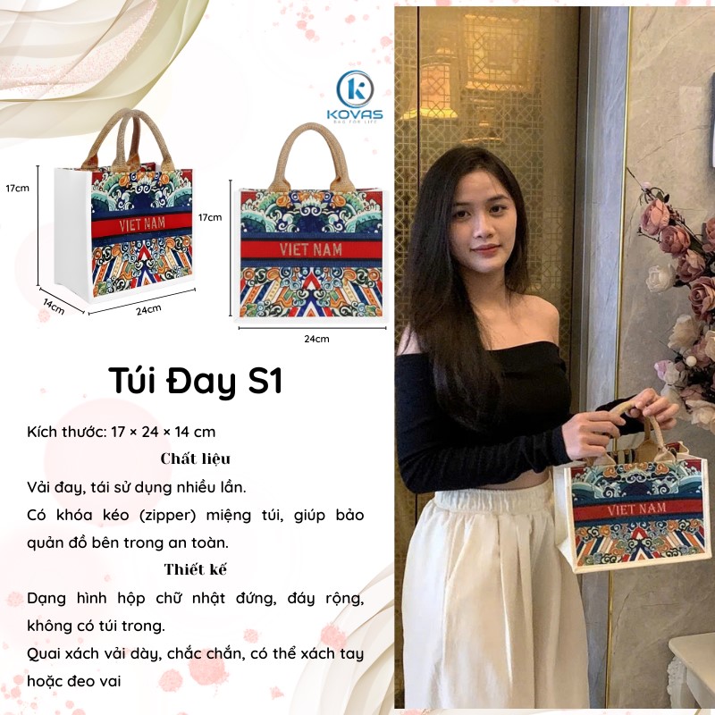 Túi Vải Đay Đựng Đồ Trang Điểm