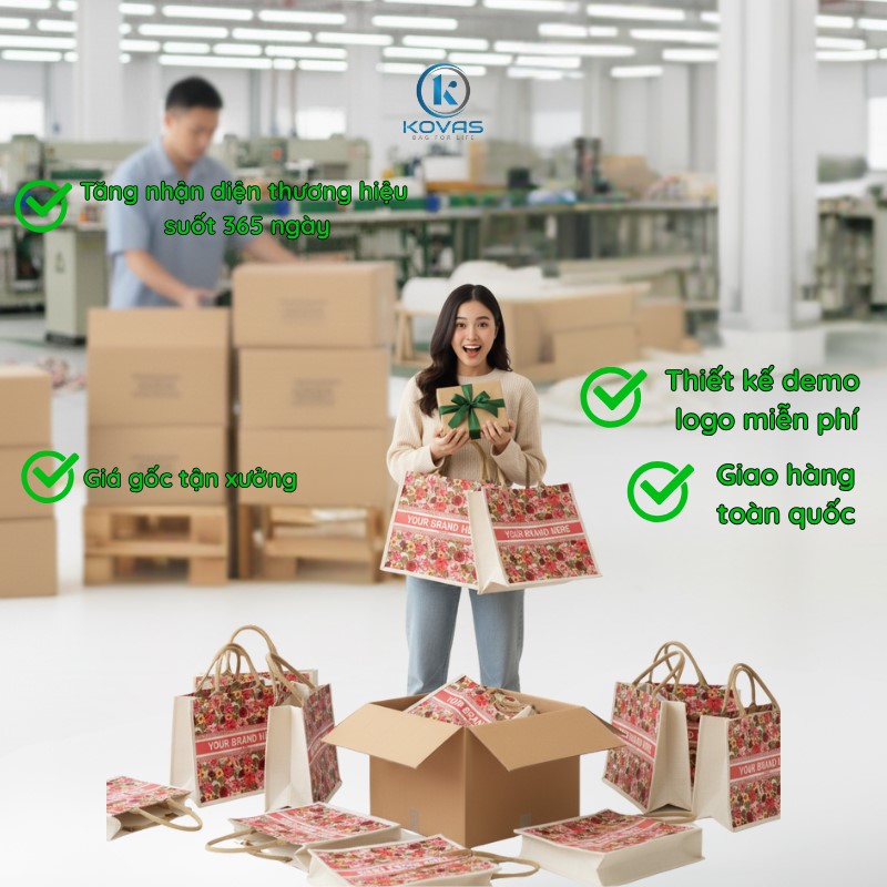 Túi vải đay quà du lịch